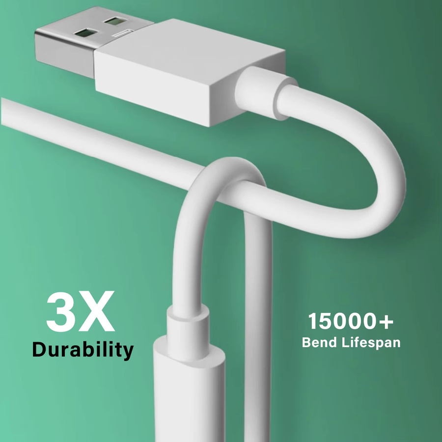 Tonsiny USB-C SuperVooc Schnellladekabel für OPPO, OnePlus und Realme in Weiß - Bild 4