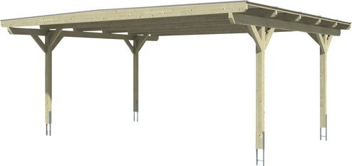 SKANHOLZ Carport Odenwald in Weiss, B/T: 640 x 541 cm, Firsthöhe: 244 cm - Bild 1