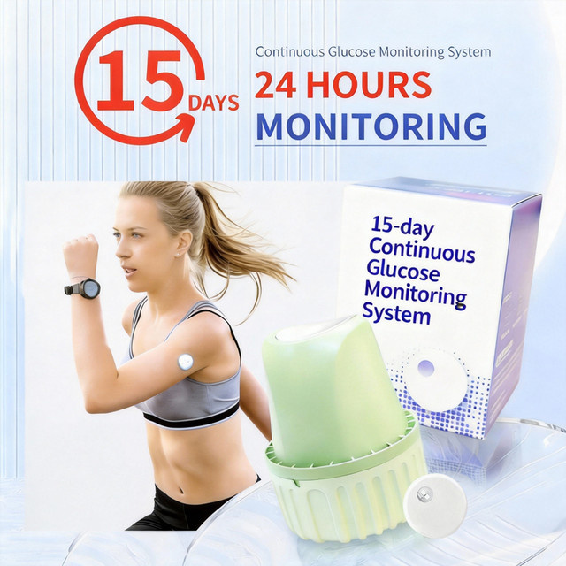 Aidex 2nd Dynamisches Blutzuckermesssystem CGMS Real-Time Diabetes-Glukosemonitor in Weiß - Bild 1