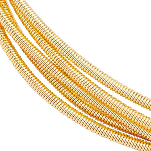 Vergoldeter französischer Barrendraht, spiralförmiger Kupferdraht, 14 Gauge, 7,87 Zoll - Bild 1