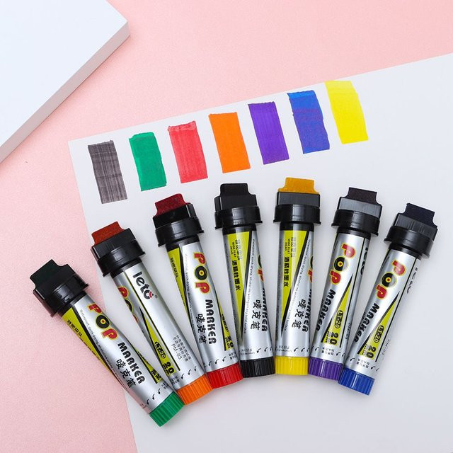 Permanent Marker Set für Graffiti und Skizzen in Schwarz und Mehrfarbig mit 20mm Spitze - Bild 1
