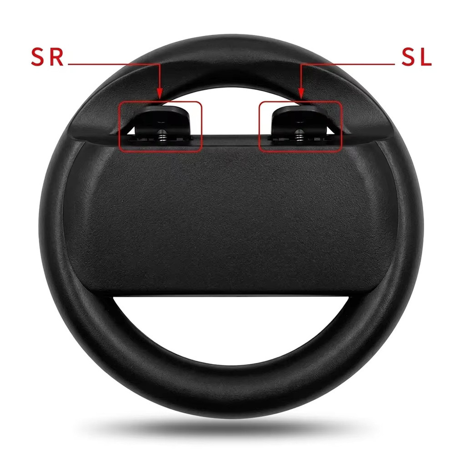Data Frog Schwarzes Ergonomisches Lenkrad für Nintendo Switch und OLED Joy-Con Renn-Adapter - Bild 4