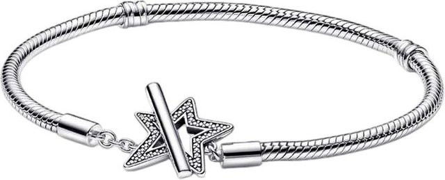 Damenarmband 925 Silber, Herz-T-förmige Schließe, 20 cm, Zirkonia - Bild 1