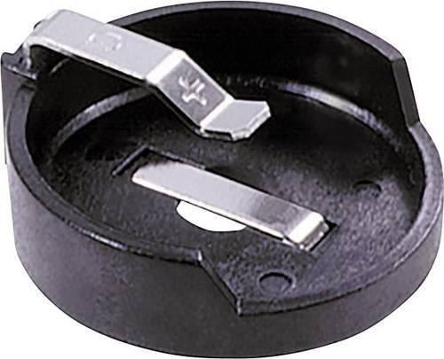 MPD BH1000G Knopfzellenhalter für 1x CR2477, Horizontal, Durchsteckmontage THT, Schwarz, B/T/H: 28 x 30 x 18 mm - Bild 1
