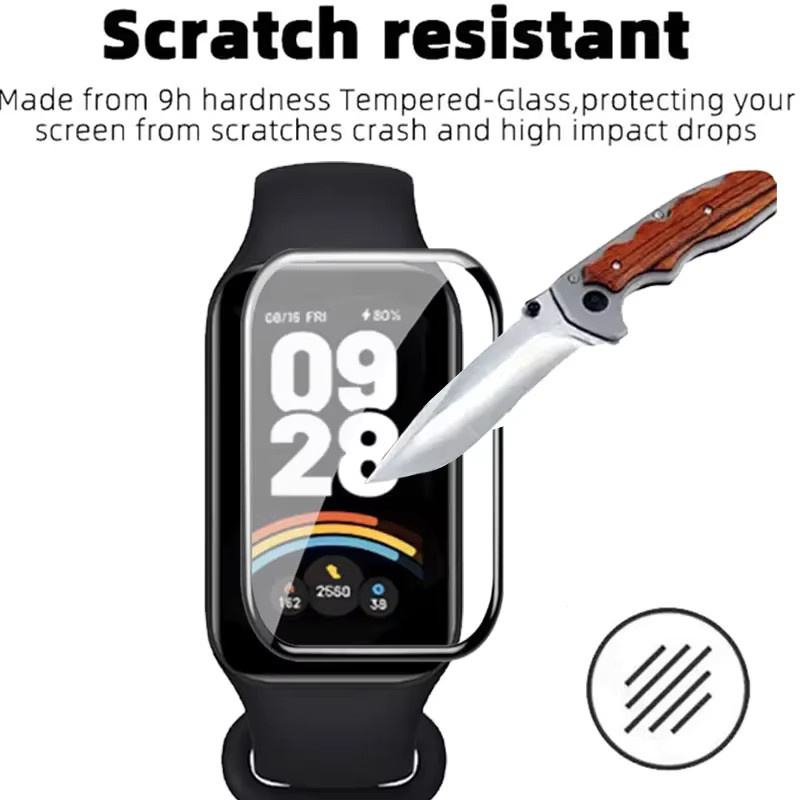 Xiaomi Screen Protector für Mi Band 9 Active mit 3D gebogener Kante, transparent - Bild 2