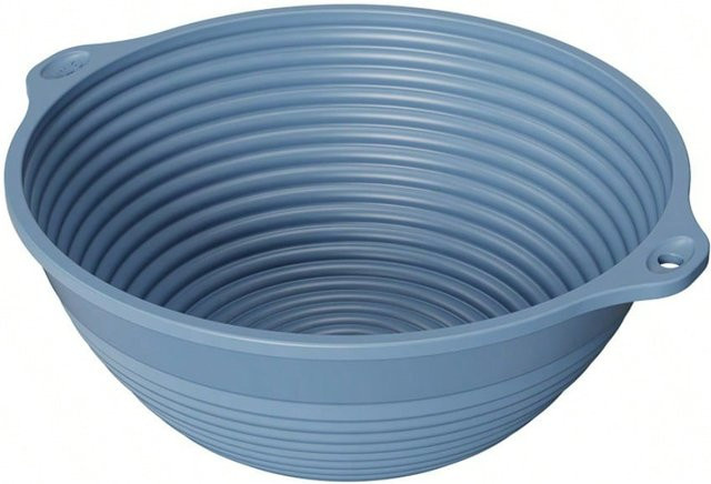 XYNN Silikon Gärkorb für Brot, faltbare Teiggärschale, blau, rund - Bild 1