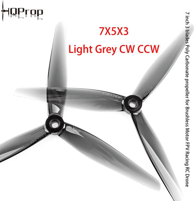 HQProp J75 7X5X3, Propeller, Hellgrau, 7 Zoll, 3 Flügel, Polycarbonatpropeller - Bild 1