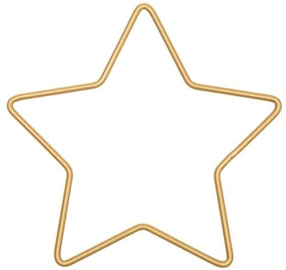 Rico Design Metallring Stern in Gold, B: 11 cm, H: 10,5 cm - Bild 1