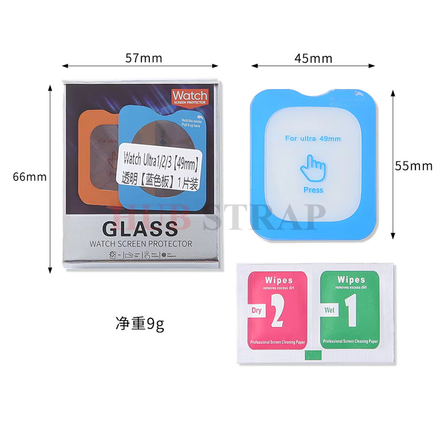 Apple Displayschutzfolie Glas, Apple Watch Ultra 1/2/3 49 mm, Unisex - Bild 4