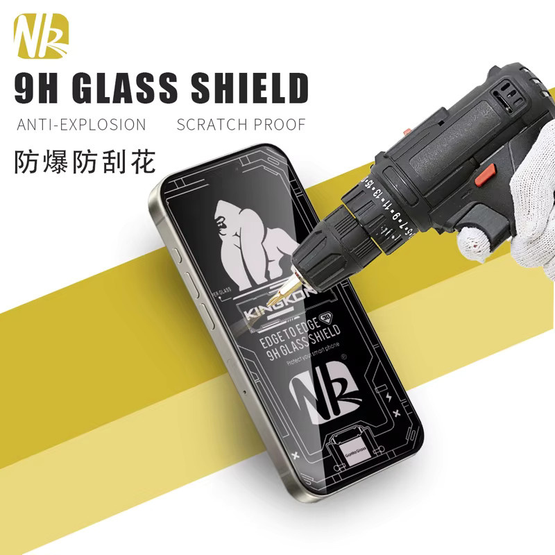 NK KINGKONG 10er Pack Gehärtetes Glas Screen Protector für iPhone 17 16 15 14 13 12 11 Pro Max XR XS in Transparent mit voller Abdeckung und Kleber - Bild 2