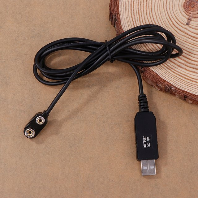 JETTING USB-C zu 9V Batterie-Ersatz Kabel Konverter Stromregler in Schwarz - Bild 1