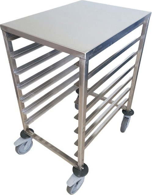 Scaritech Edelstahl-Leiter mit 7 Stufen für 10-l-Behälter in Grau und Silber - Bild 1