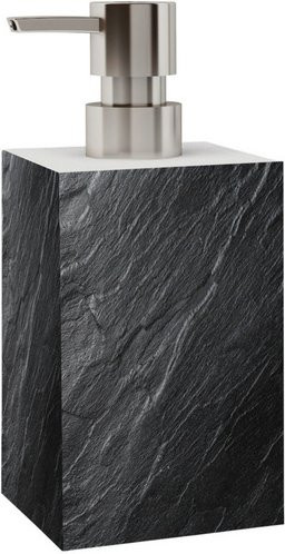 Sanilo Bad-Accessoire-Set Granit in Schwarz mit Pumpe, freistehend aus Stein und Edelstahl - Bild 1