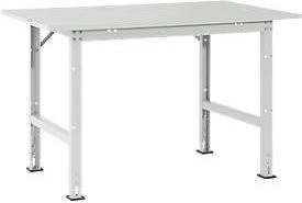 Packpool Packtisch aus Stahl in Grau und Weiß, höhenverstellbar, B/T/H: 150 x 80 x 76 cm - Bild 1