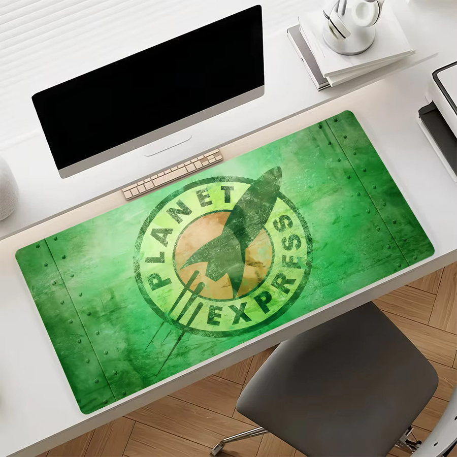 Futurama Mauspad mit Cartoon-Motiv in Grün, rutschfeste Gamer-Schreibtischunterlage aus Gummi für Laptop und Büro - Bild 6