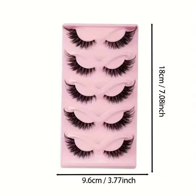 5 Paar falsche Wimpern, Black, Unisex - Bild 3