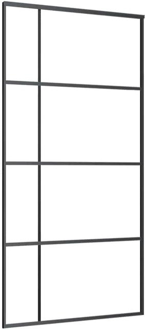 vidaXL Schiebetür aus Glas und Aluminium in Weiß, B/H: 102,5 x 205 cm - Bild 1