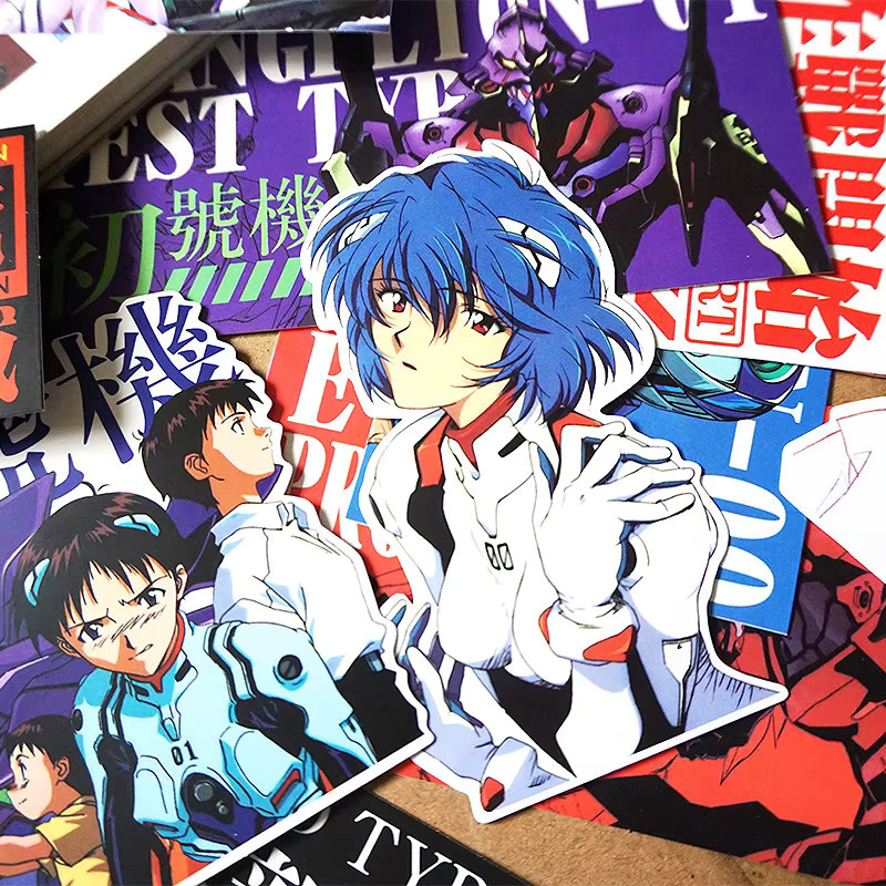 Bandai Neon Genesis Evangelion Aufkleber Ayanami Rei Anime Merchandise in Multicolour - Bild 2