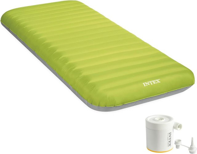 Intex Dura-Beam Truaire Luftbett mit USB-Luftpumpe, grün, B/T/H: 76 x 191 x 17 cm - Bild 1