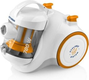 Hyundai Bodenstaubsauger HYUVC009 bagless in Weiß mit 2x HEPA-Filtern und Zubehör