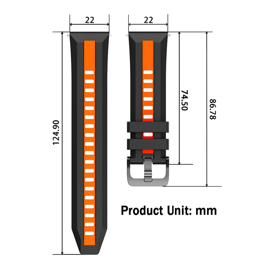 Xiaomi Smartwatch Armband, Silikon, 22 mm, Multicolor - Bild 3