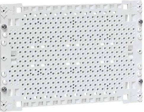 Hager UM00M0 Kunststoff-Montageplatte für Multimedia-Anwendungen, Weiß, B: 17,5 cm, H: 25 cm - Bild 1