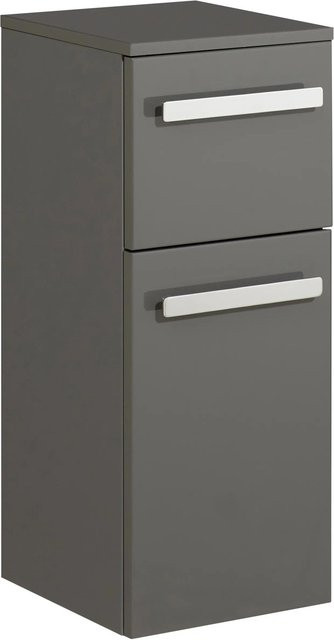 Pelipal Bad-Hochschrank Serie 4005 in Steingrau mit Soft-Close-Türen und internen Regalen, Breite: 30 cm, Höhe: 73 cm - Bild 1