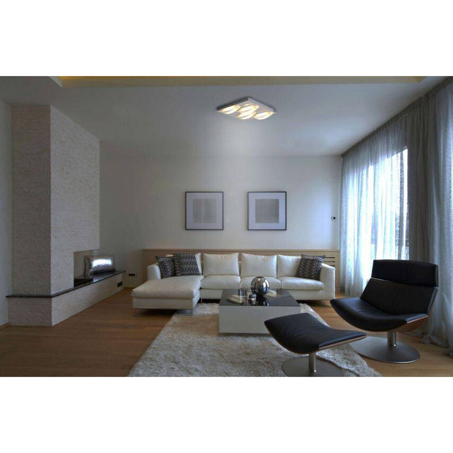 Näve LED Deckenleuchte Chur Chrom Metall Kunststoff B/T: 30 x 30 cm - Bild 2
