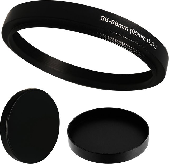 Objektivfilter Adapter Step-Up-Ring für 95 mm oder 86 mm Matte Box, Schwarz, 86 mm Außendurchmesser - Bild 1