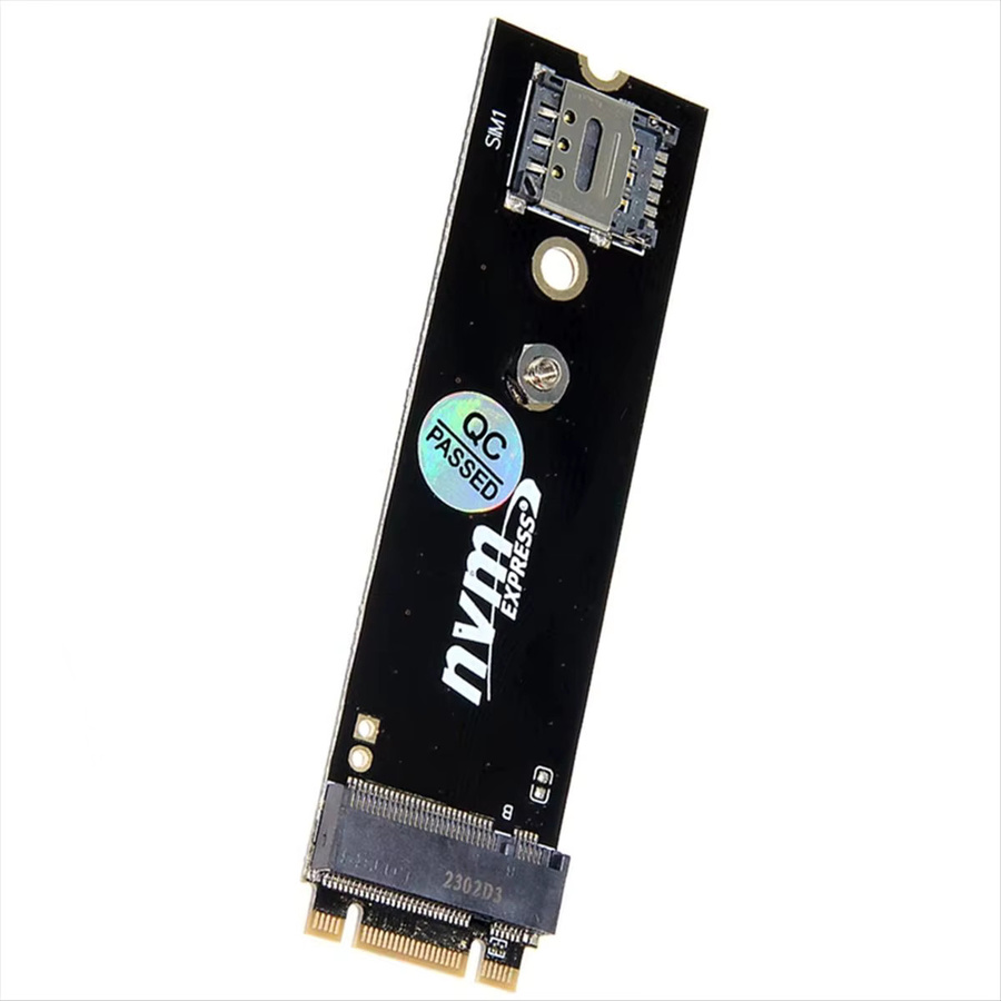 A10I M.2 B-Key zu PCIe Adapter Riser mit SIM-Kartensteckplatz für 4G 5G LTE Netzwerkmodule, Schwarz - Bild 2