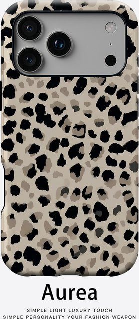 Robuste doppelschichtige Handyhülle mit Leopardenmuster für iPhone 17 16 15 14 13 Pro Max Plus von Potdemiel in Multicolour - Bild 1