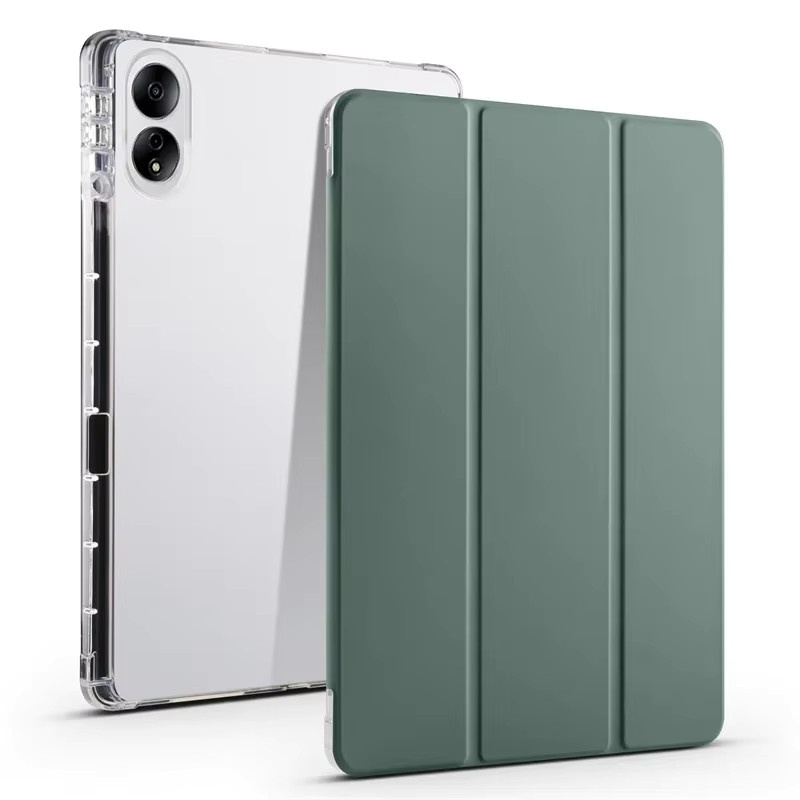 Xiaomi Tablet-Hülle aus PU-Leder für Redmi Pad 2 Pro 2025 und Poco Pad 12,1 Zoll, faltbar, stoßfest, mit Stifthalter, Schwarz oder Grün - Bild 3