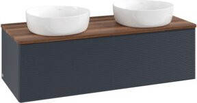 V&B Antao Waschtischunterschrank mit Frontstruktur und LED-Beleuchtung, Weiß, B/T/H: 120 x 36 x 50 cm - Bild 1