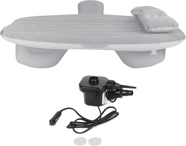 Aimo Aufblasbare Auto-Luftmatratze für den Rücksitz aus PVC in Silber - Bild 1