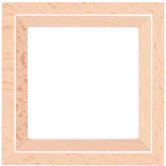 Rico Design Dekorahmen quadratisch aus Holz, B/H: 11 x 11 cm - Bild 1