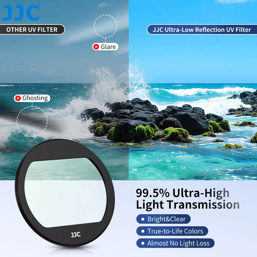 JJC UV-Filter mit geringer Reflexion für Panasonic ZS99 und TZ99, mehrfach beschichtetes optisches Glas, transparent - Bild 3
