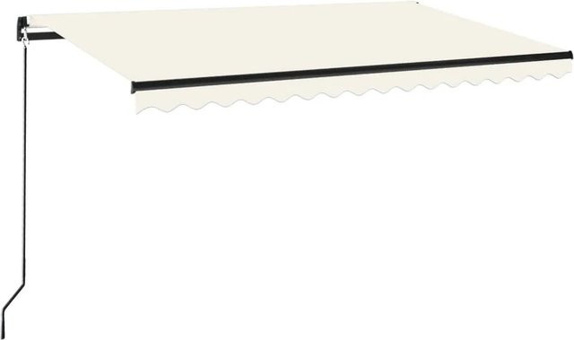 Manuelle Markise von furnicato aus Aluminium und Polyestergewebe in Creme, B: 450 cm, H: 350 cm - Bild 1