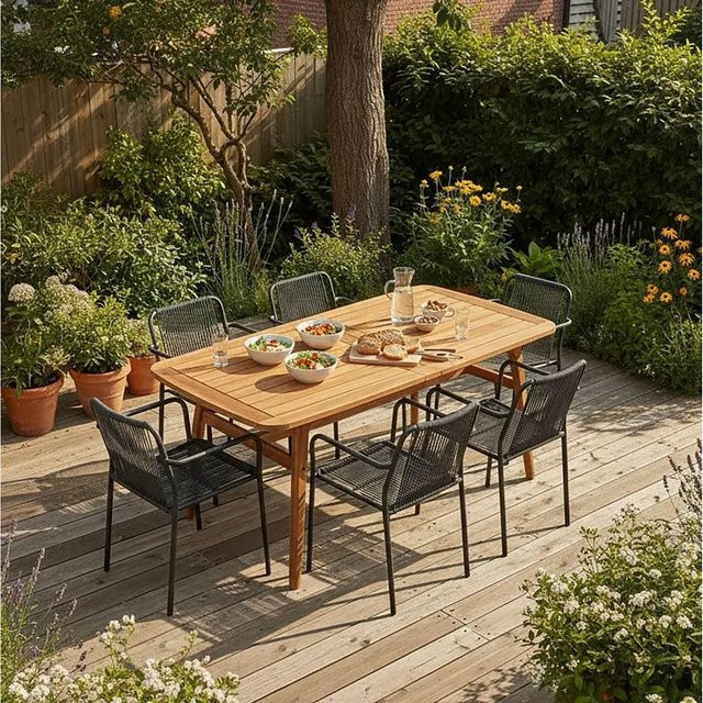 Bessagi Garden Gartensessel-Set Nardo 2-er Dunkelgrau aus Textil und Metall - Bild 1