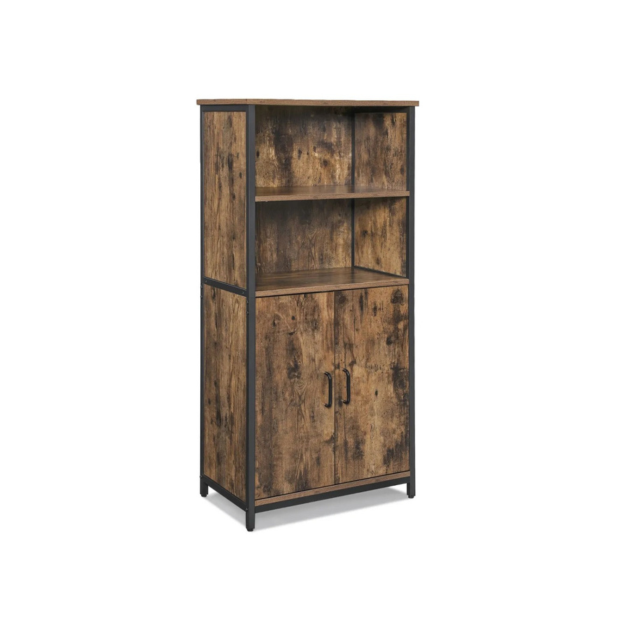 Vasagle Highboard Küchenschrank mit Ablagen in Braun-Schwarz, B/T/H: 35 x 35 x 124,5 cm - Bild 2
