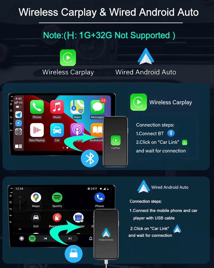 KJ-NAVI Android 16 Multimedia Autoradio für Toyota C-HR 2016-2020 mit Wireless CarPlay, GPS und Bluetooth in Schwarz - Bild 4