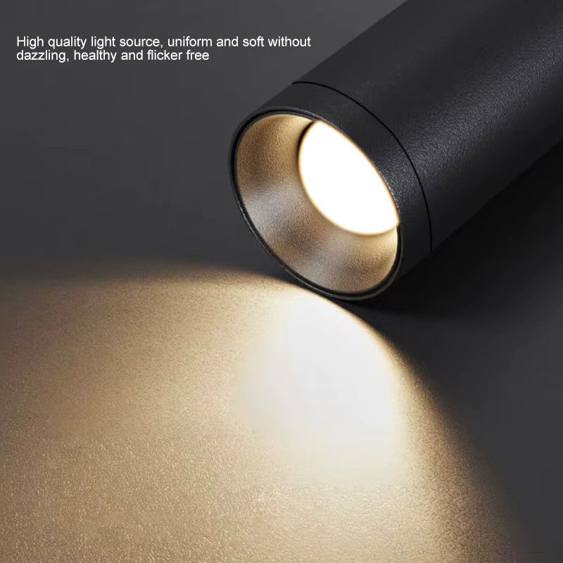 Vikotou LED-Pendelleuchte aus Metall in Schwarz, verstellbare Zylinder-Hängeleuchte für Schlafzimmer, Esszimmer oder als TV-Hintergrundbeleuchtung - Bild 3