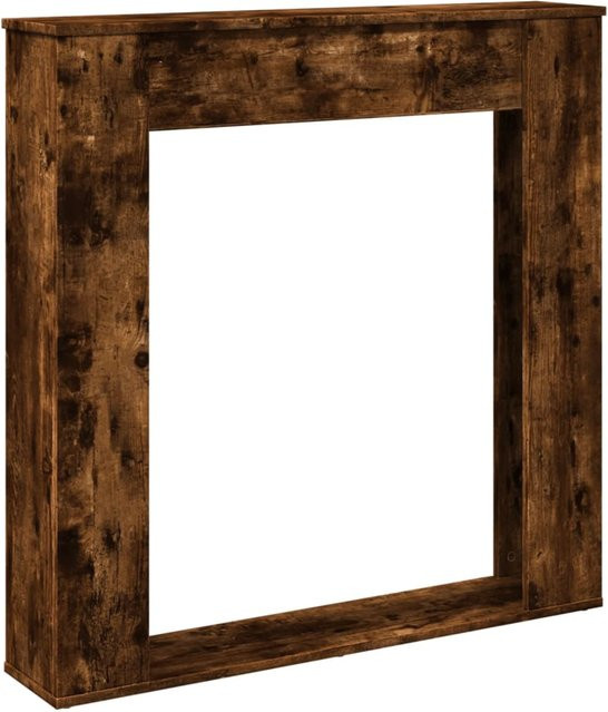 Kaminumrandung Regal Yiwydaa in Geräucherte Eiche, Farbe Braun, B/H/T: 100 x 100 x 20 cm - Bild 1