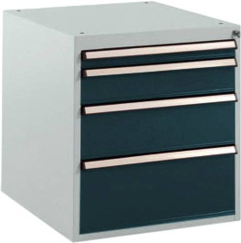 Manuflex BASETEC Schubfachschrank SP1140.7016 Stationär, 4 abschließbare Schubfächer, Anthrazit RAL 7016, Stahl - Bild 1