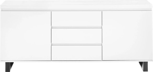 expendio Sideboard Asmaro Modern White mit Soft-Close-Schubladen B: 166 cm, H: 74 cm, T: 40 cm - Bild 1