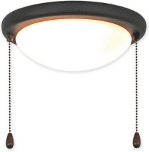 CasaFan 15R GR Deckenventilator-Leuchte mit flacher Opalglas Schale in Grau und Weiß - Bild 1