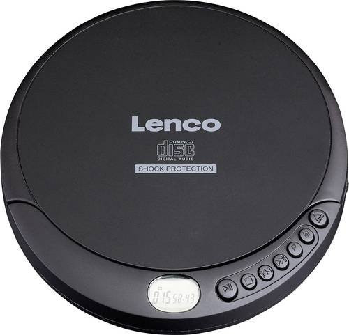 Lenco CD-200 Tragbarer CD-Player mit Akku-Ladefunktion und 3,5 mm Klinkenanschluss, Schwarz - Bild 1
