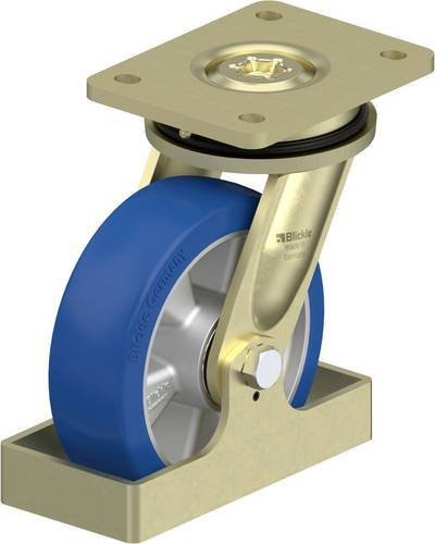 Blickle Lenkrolle LS-ALBS 160K-FS in Blau und Silber mit Stahlrad Durchmesser: 160 mm und Tragfähigkeit: 580 kg - Bild 1