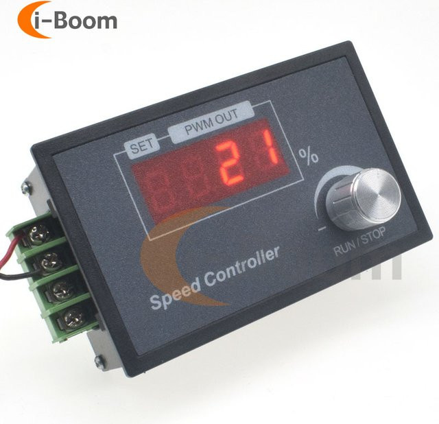 Aideepen DC6-60V PWM Motor Drehzahlregler mit Encoder und einstellbarer Frequenz sowie Knopfsteuerung in Schwarz und Grau - Bild 1