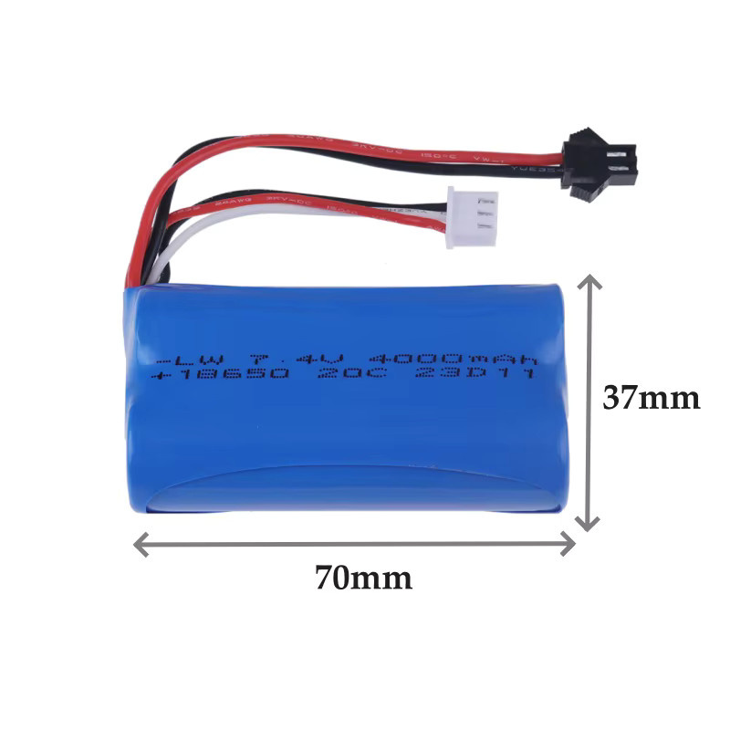 SM 7,4 V 4000 mAh 18650 Li-Ion Akku in Blau für WPL MN99S D90 U12A S033g Q1 H101 RC Modelle - Bild 2