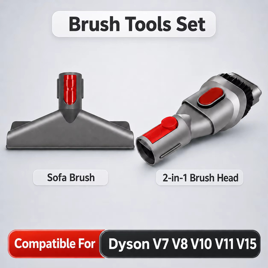 OSSIEAO 11-teiliges Staubsauger-Aufsatzset in Grau, kompatibel mit Dyson V7 V8 V10 V11 V15, inklusive Fugendüse, Bürste, Schlauch, Halter und Dock - Bild 2